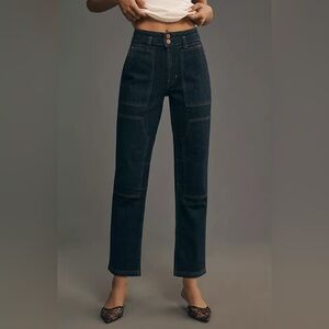 Pilcro Dark Blue Ankle Jeans